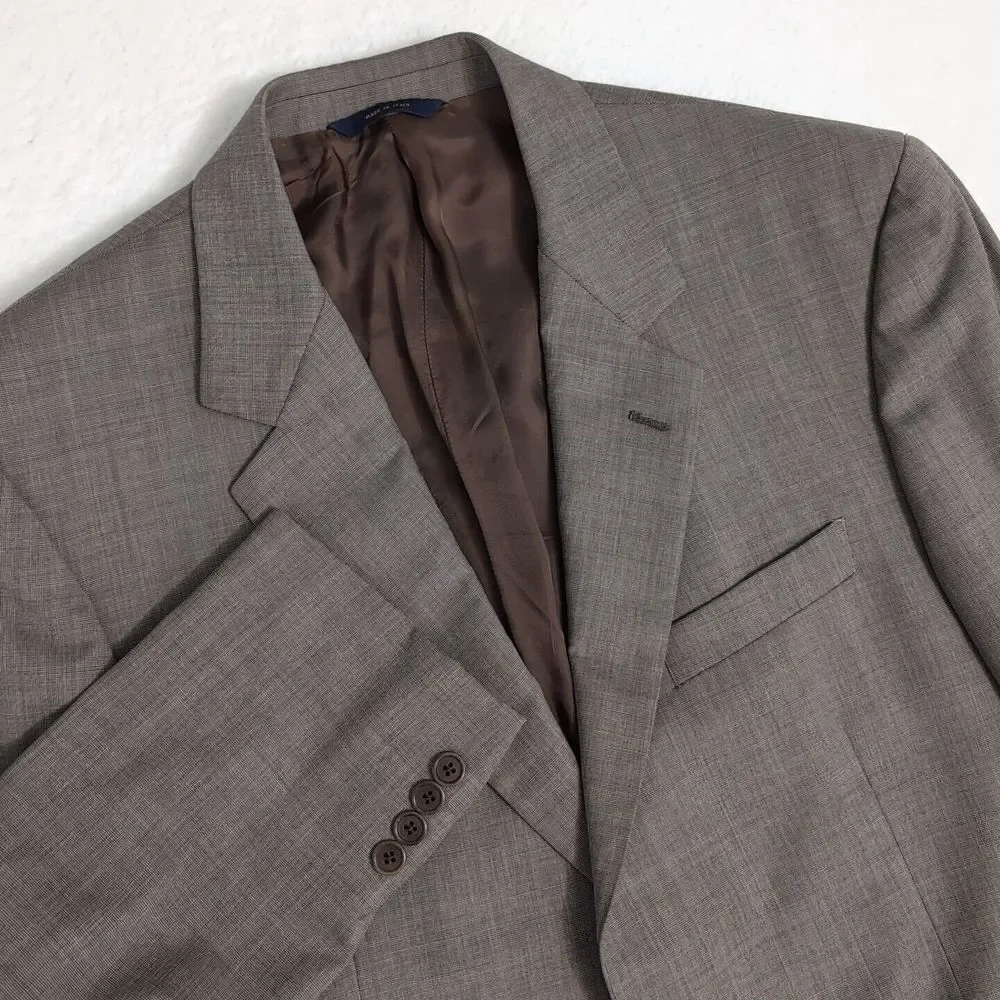 Brooks Brothers‎ Blazer 42L Long Loro Piana Wool 1818 Madison Brown/Gray